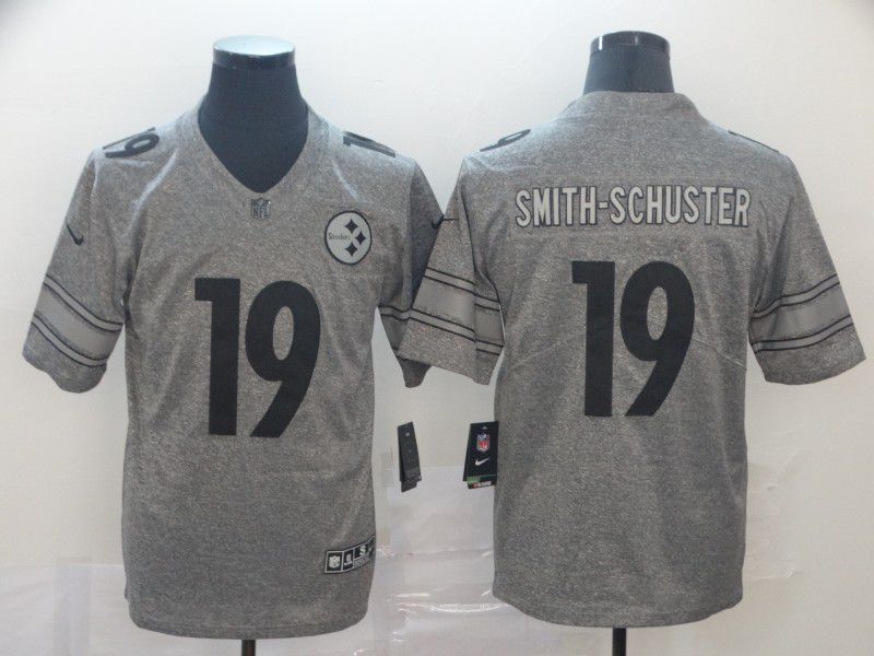Men Pittsburgh Steelers #19 Smith-Schuster Gray Nike Vapor Untouchable Stitched Gridiron Limited NFL Jerseys